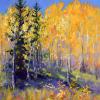 Ephemeral Gold pastel painting
